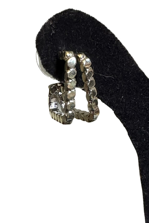 - İrem 3914 Double Square Crushed Detail Earrings