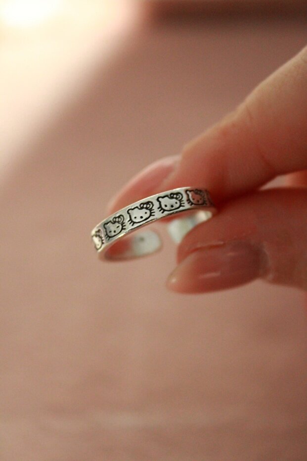 Hello kitty adjustable wedding ring