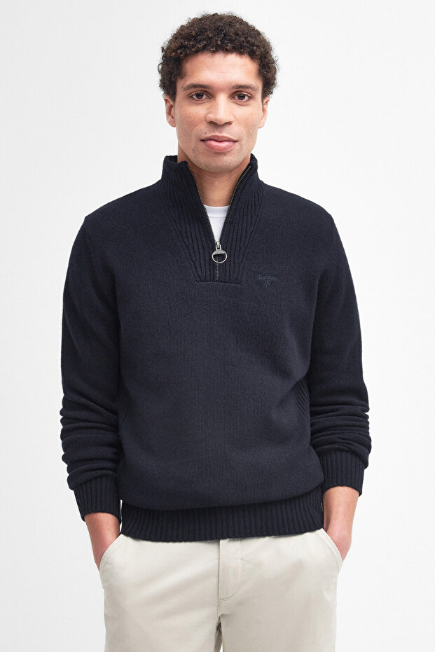 Essential Lambswool Half Zip Kazak NY71 Navy - 1