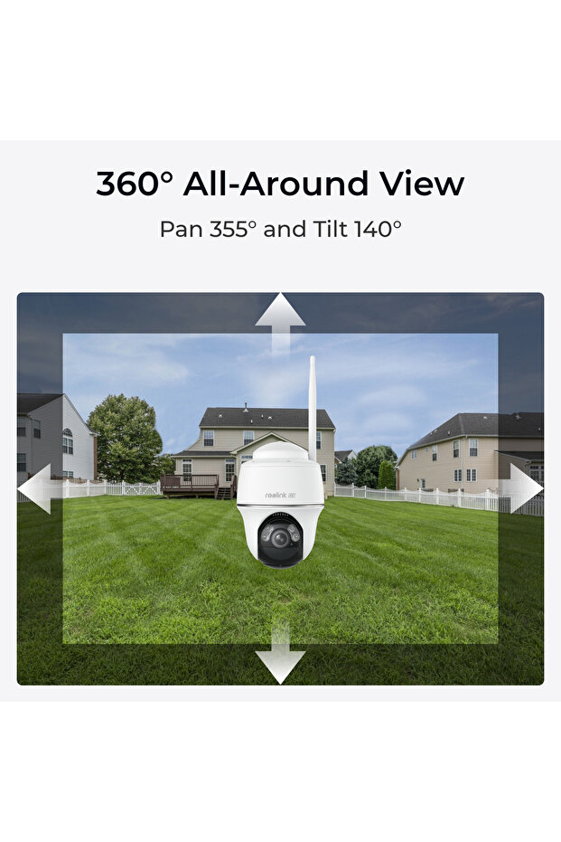 Argus PT B440 4K/8MP surveillance camera with solar panel, WiFi, detection, 360° - 5