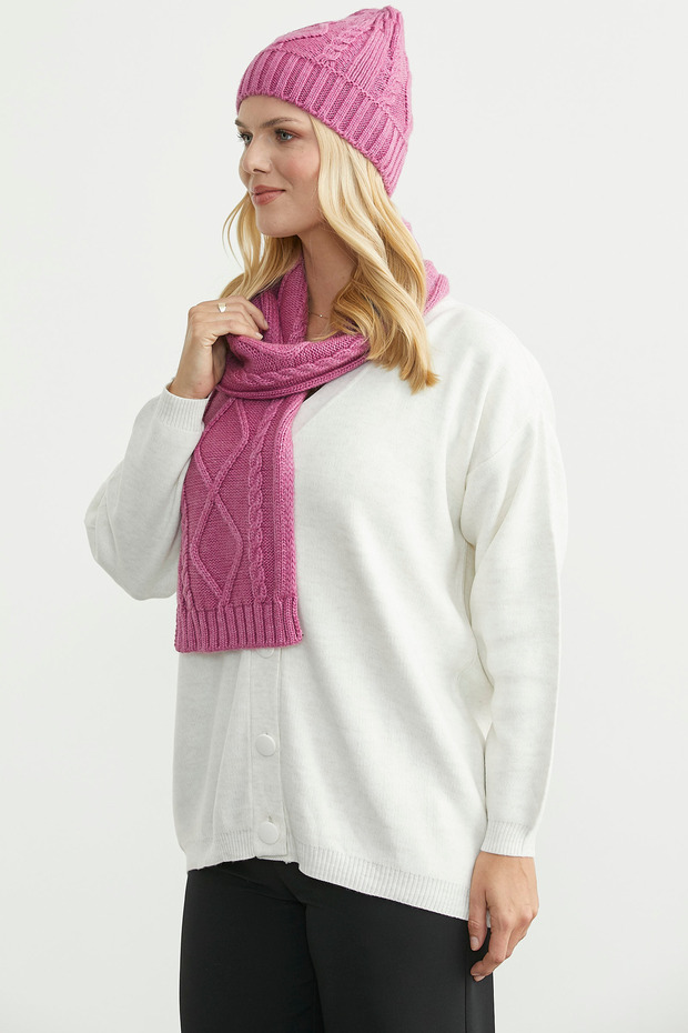 Örme Bere - Gül - 6