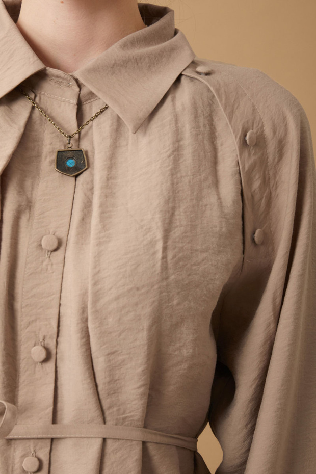 Belda Modal Gömlek Bej - 7