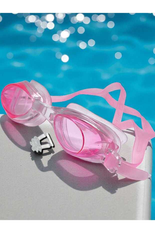 Uv Protection Professional Silicone Strap Pool Sea Swimming Goggles (with Earplugs)