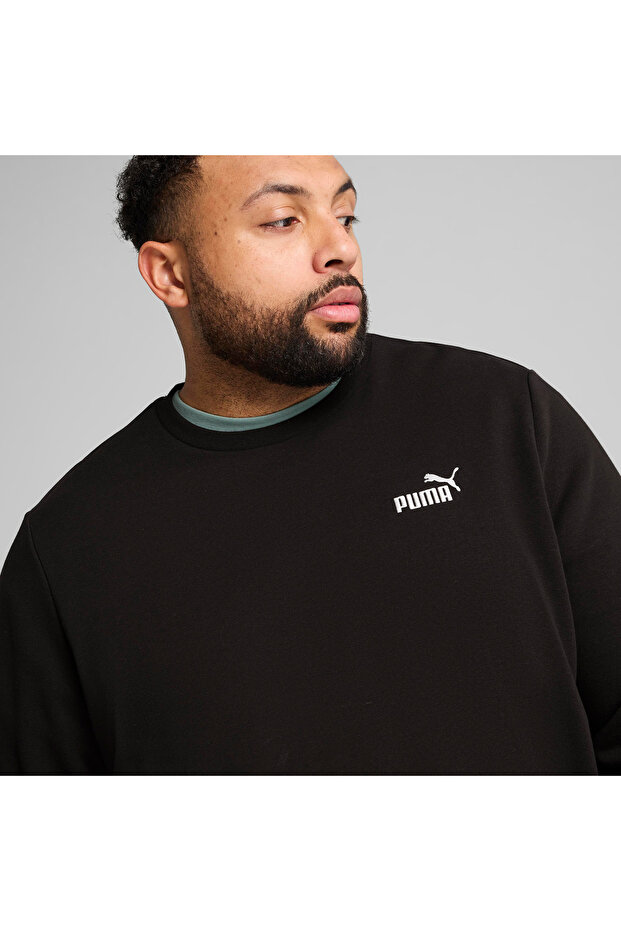 Essential Small No. 1 Logo Crew Erkek Siyah Sweatshirt - 6