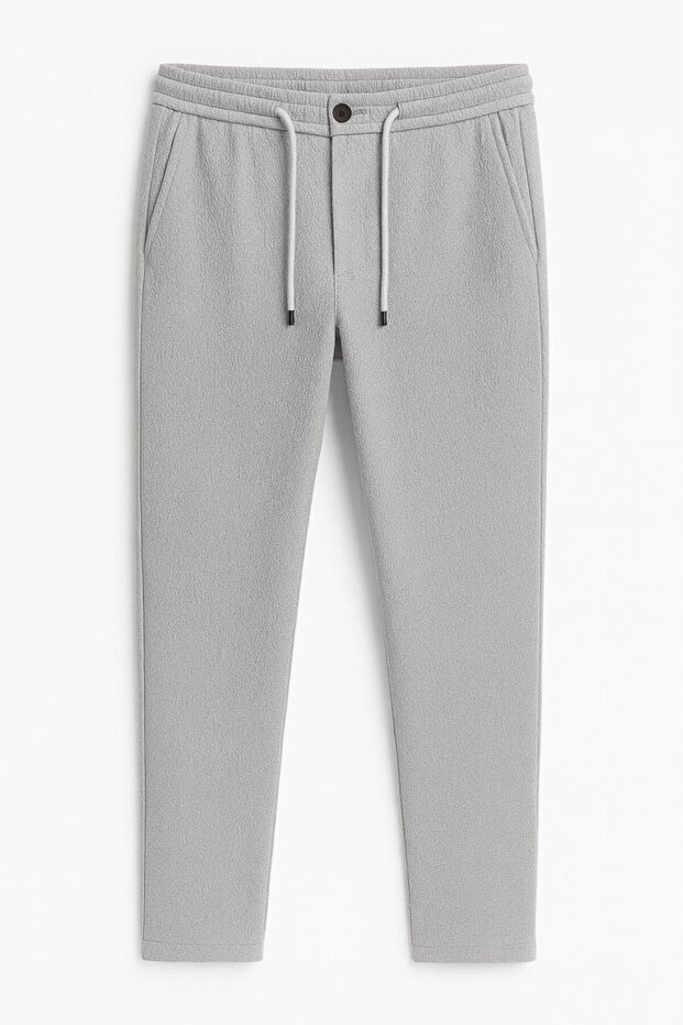 Men's Gray White Stretchy Sports Pants Men's Trousers