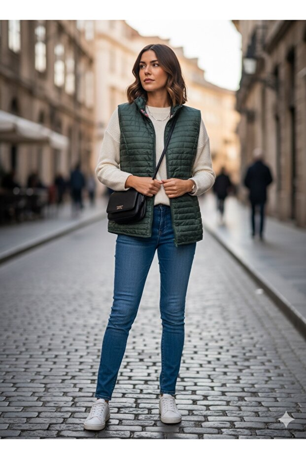 Kadın Çift Taraflı Kapitone Yelek - 3