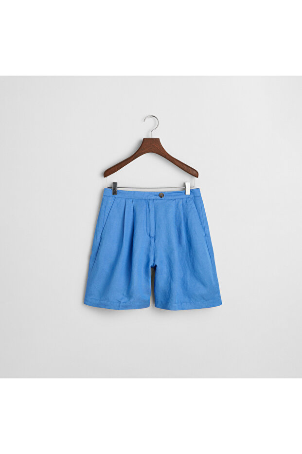 Kadın Mavi Relaxed Fit Şort - 5