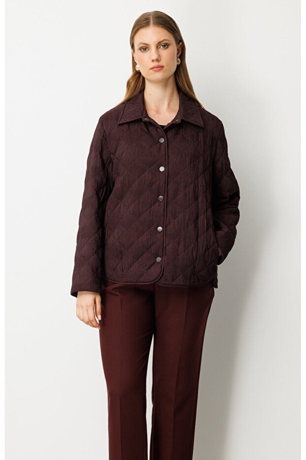 Snap Fastener Jacket with Side Pockets - 4