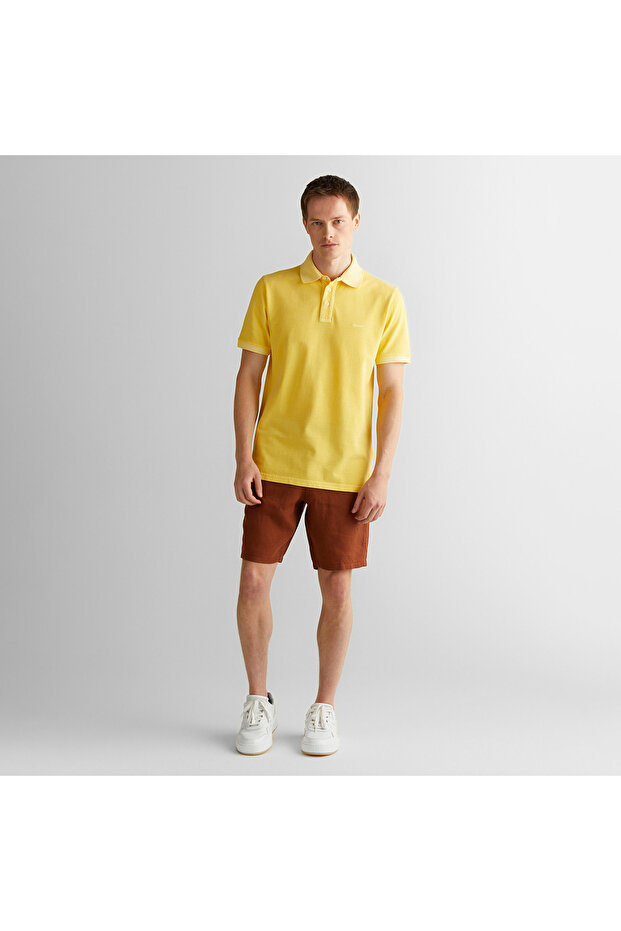 Erkek Sarı Regular Fit Polo - 3