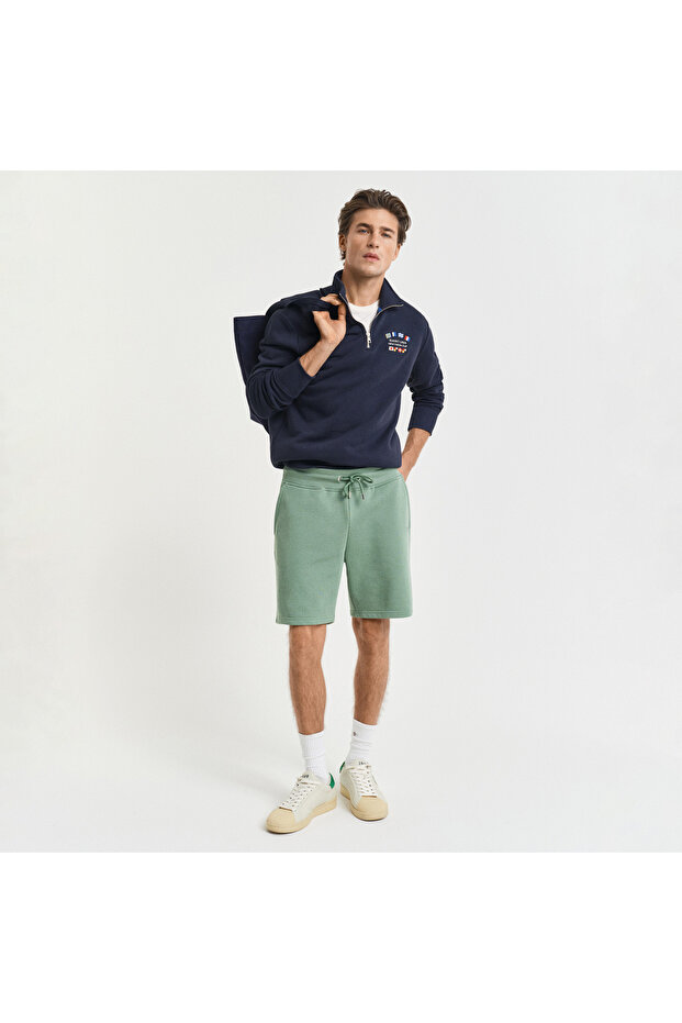 Erkek Yeşil Regular Fit Şort - 1