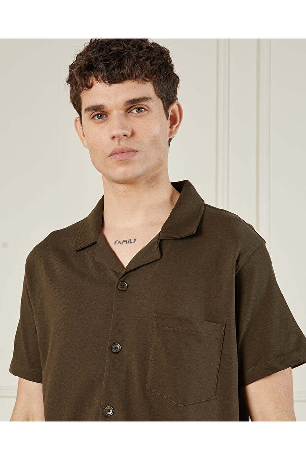 Men Brown Basic Shirt - 4