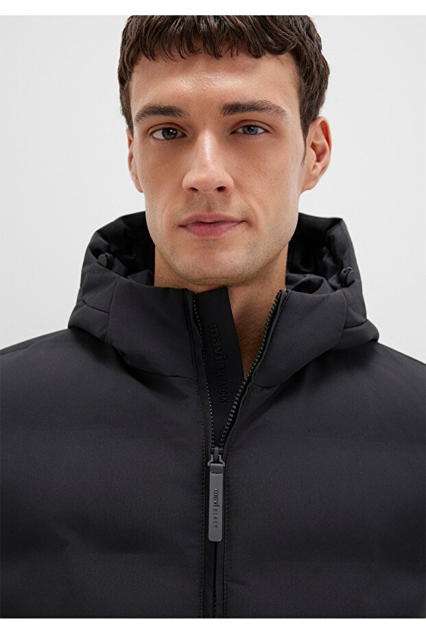 kapüşonlu regular fit şişme yelek - 4