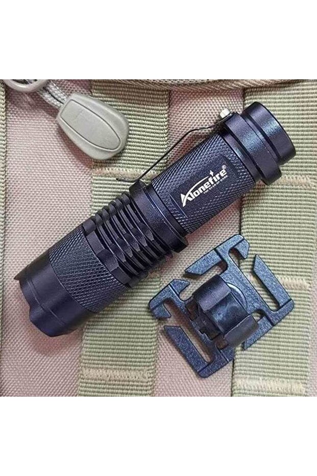 SK68LC10Black مصباح يدوي دوار على شكل حلقة U حقيبة ظهر للعمل والمشي لمسافات طويلة في الهواء الطلق وحقيبة تسلق وحامل ضوء وماء