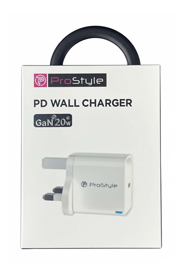20W GaN Wall Charger PSG720C – Compact White USB-C Power Adapter