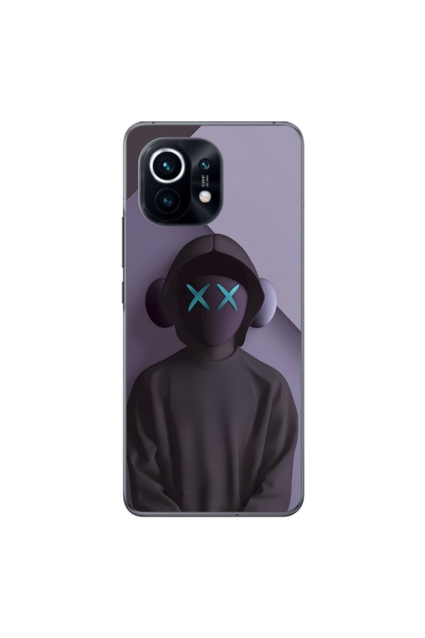 Xiaomi Mi 11 Lite Compatible Transparent Case No Face 2 Design
