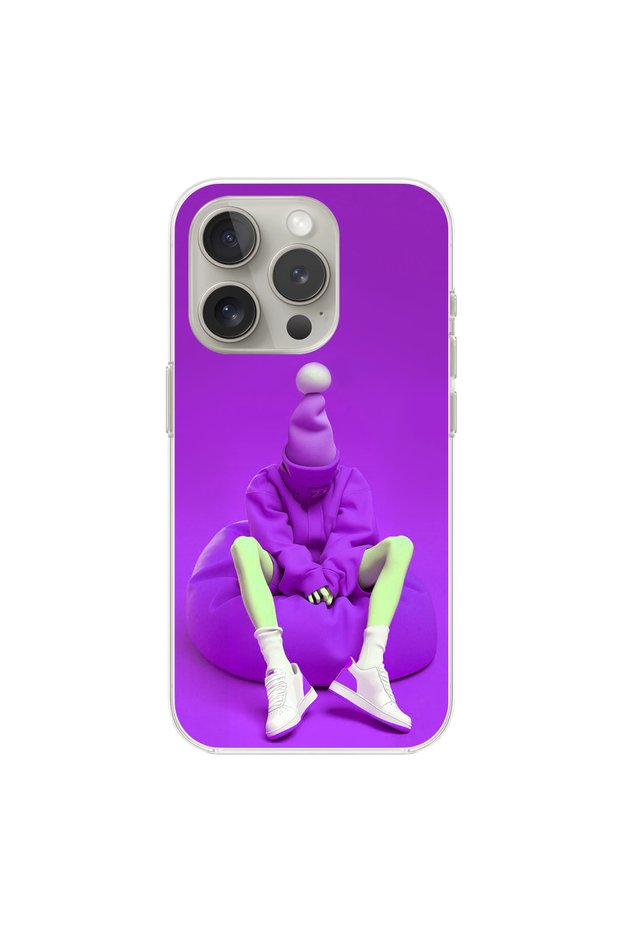 حافظة شفافة متوافقة مع هاتف iPhone 13 Pro Max بتصميم No Face 6
