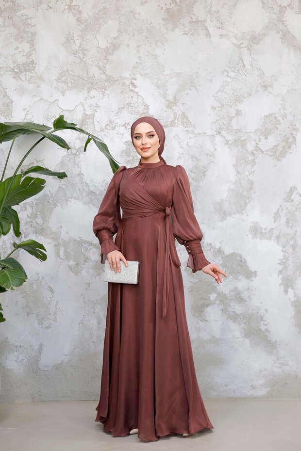 Meterial İpek Şifon Abiye - 1