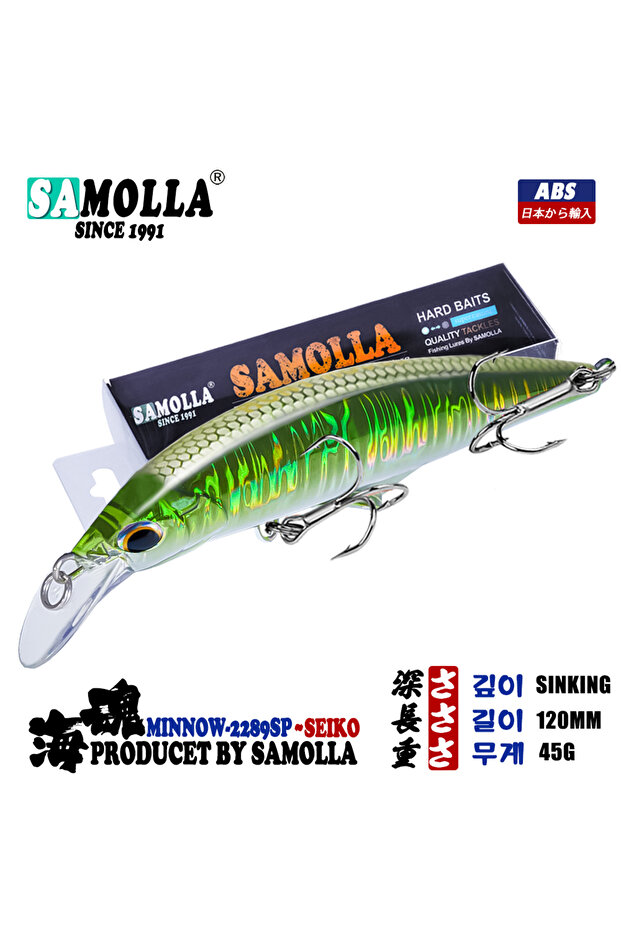 120mm 45G H New Sinking Minnow Fishing Lure 45g 120mm Bass Baits Seabass Pike Isca Artificial Pesca