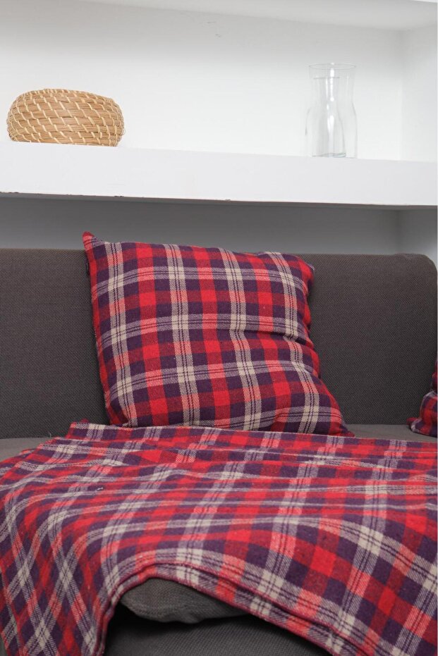 Plaid Square Throw Pillow Cover