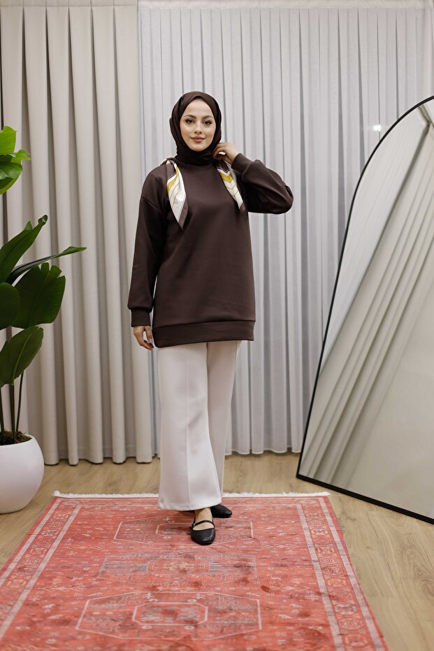 YAKA FULARLI TUNİK - 5