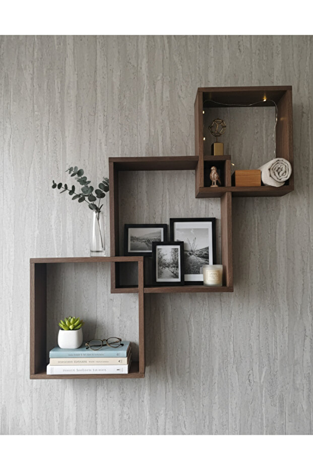 Ahşap duvar rafı - 1