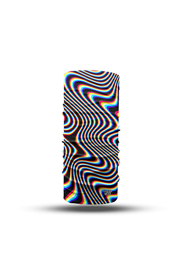 قناع راكبي الدراجات النارية من Illusion Patterned Buff، وطوق الرقبة، والباندانا | إكسسوارات التخييم والأنشطة الخارجية