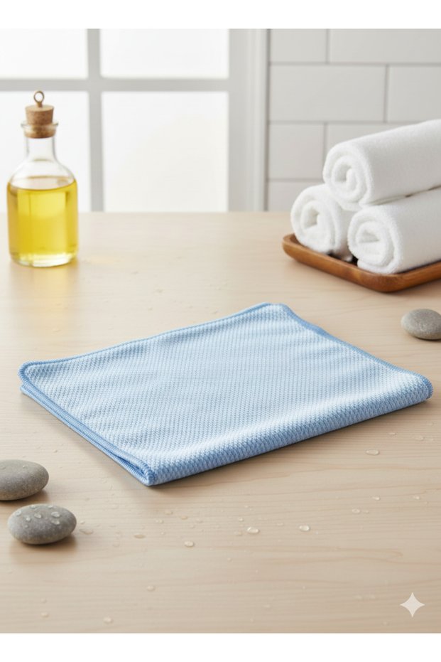 Blue Microfiber Cleaning Cloth High Absorption Strong Multipurpose Rag Glass Kitchen Car Wiping Cloth