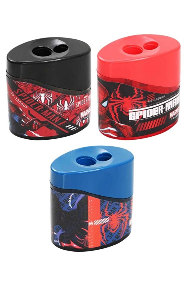 2-Pack Pencil Sharpener, 3 Spider-Man Wide-Capacity Double-Blade Pencil Sharpeners, No. 5 Figured Jumbo Pencil Sharpener