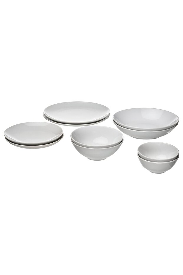 GODMIDDAG 10-piece service, white