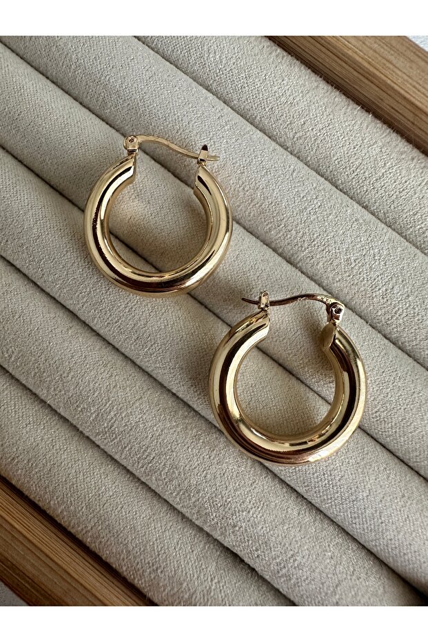 Gold Basic Hoop Earrings