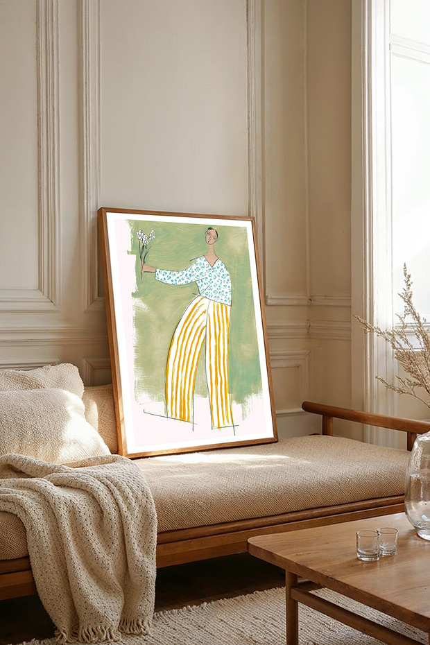 One Piece Wooden Framed Living Room Hall Kitchen Painting Tk1895