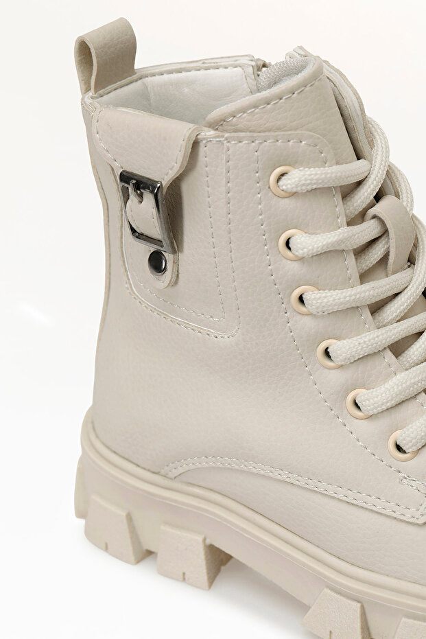 BAGES.P5PR Krem Kız Çocuk Biker Bot - 7