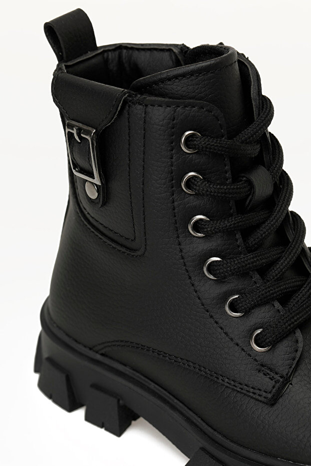 BAGES.P5PR Siyah Kız Çocuk Biker Bot - 7