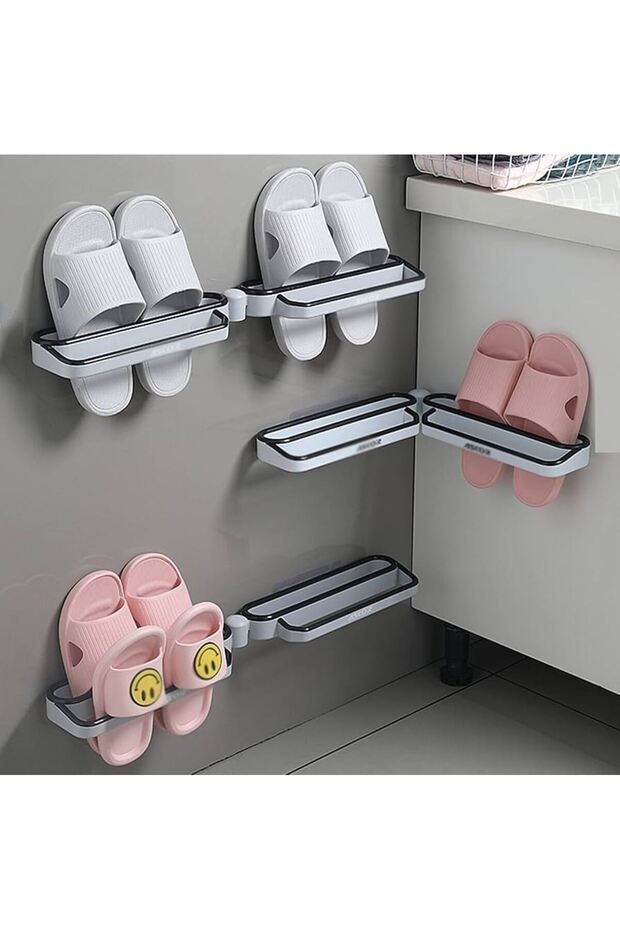 A multi-functional storage shelf that fits in the corner, designed to save space in tight spaces such as bathrooms. - 1