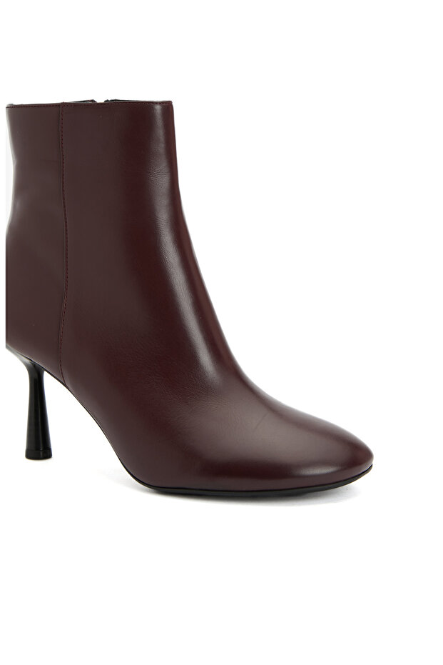 Bordo Kadın Deri Bot - 6