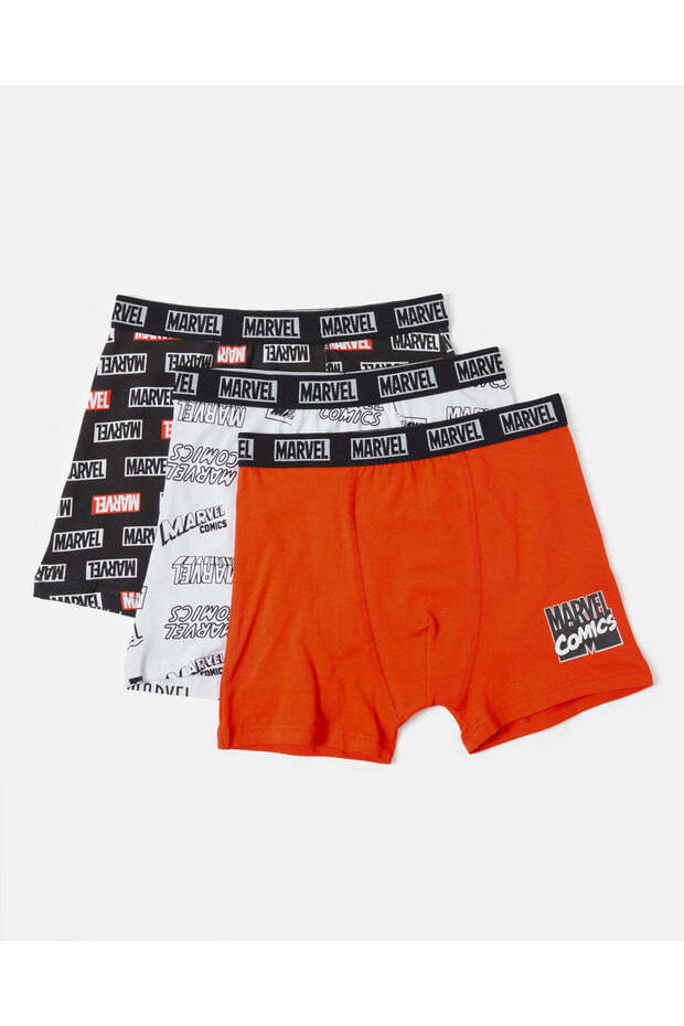 Senior Boys Assorted Marvel Print Boxer Brief (Pack of 3)