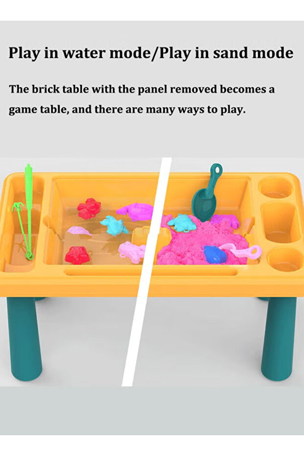 Multifunctional building block table, puzzle game table, includes 1 chair (63 building blocks) - 6