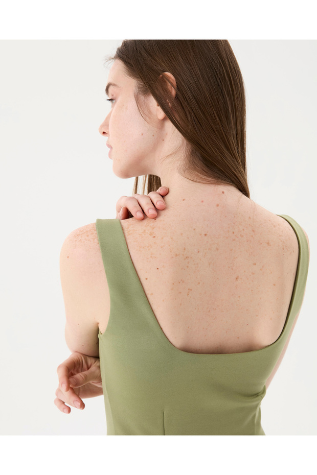 Matcha Low Back Elbise - 4