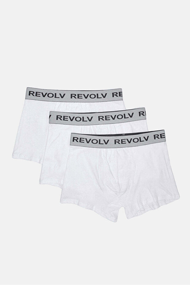 Men White Solid Brief Set (Pack of 3)