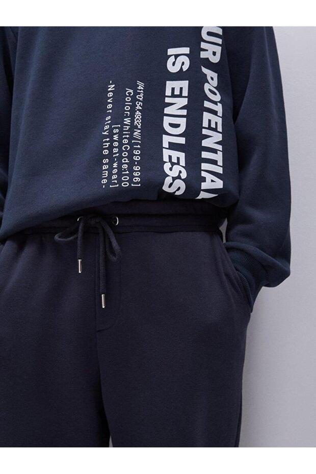 Jogger Basıc Lacivert Eşofman - 5