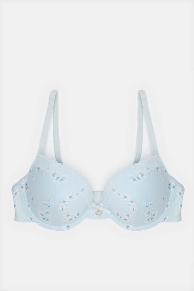 Women Assorted Floral Print T-Shirt Bra Set (Pack of 3)