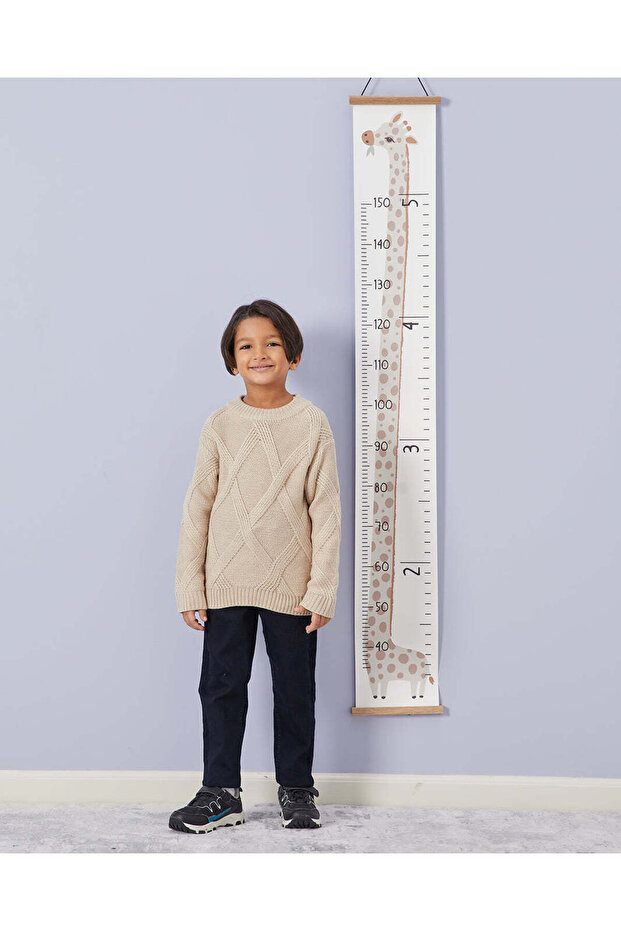 Boys Beige Cable Knitted Pull Over - 5