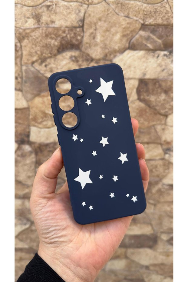 Samsung Galaxy S25 Plus Compatible Mini Star Pattern Silicone Shock-Absorbing Classic Rubber Case