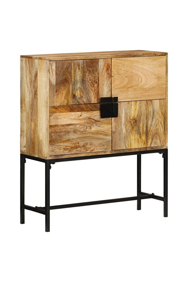 Highboard 80x30x95 cm Solid Rough Wood Mango