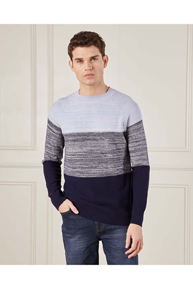 Men Grey Solid Sweater - 1