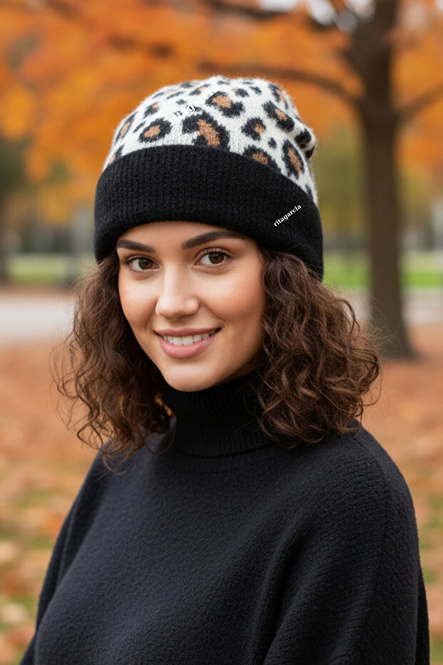 قبعة ناعمة فاخرة بنقشة الفهد - 2