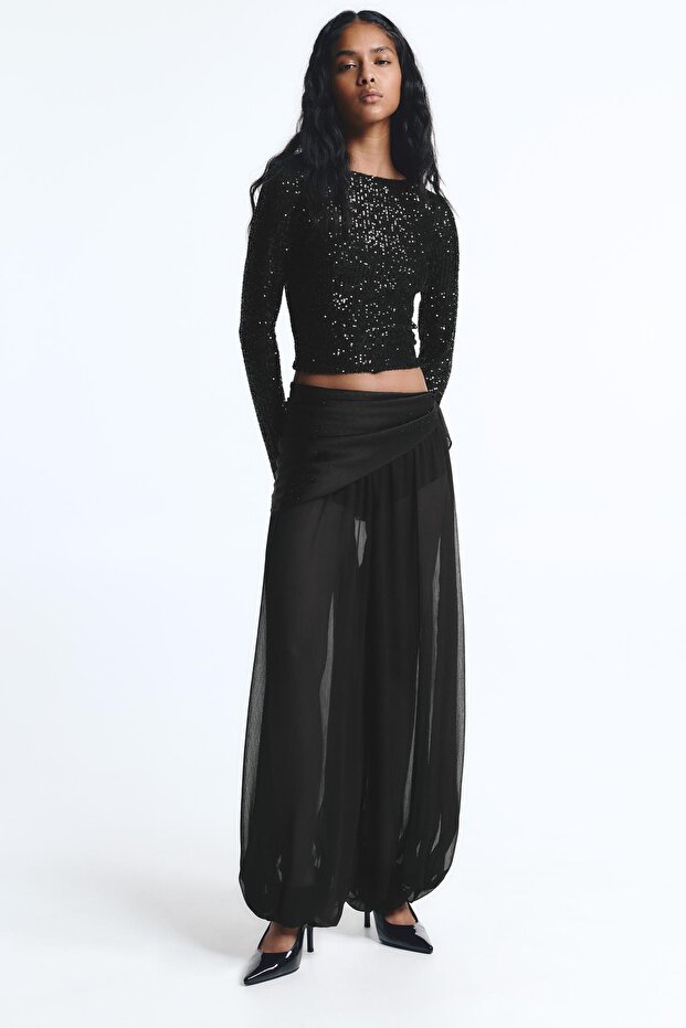 Pullu uzun kollu top - 2