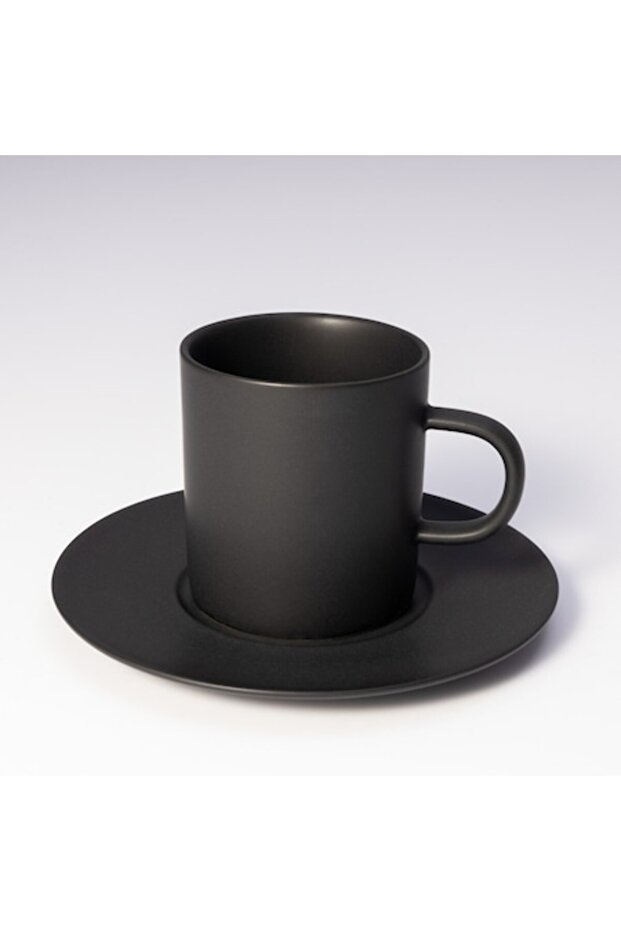 set of 6 matte black cups (200 ml) - 1