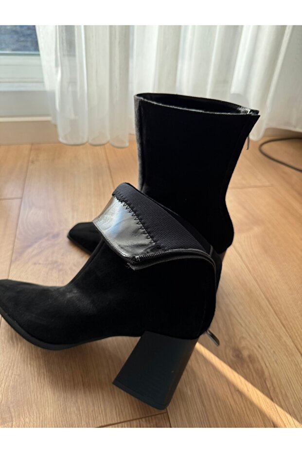 Küt Burun Süet Kısa Bot - 3