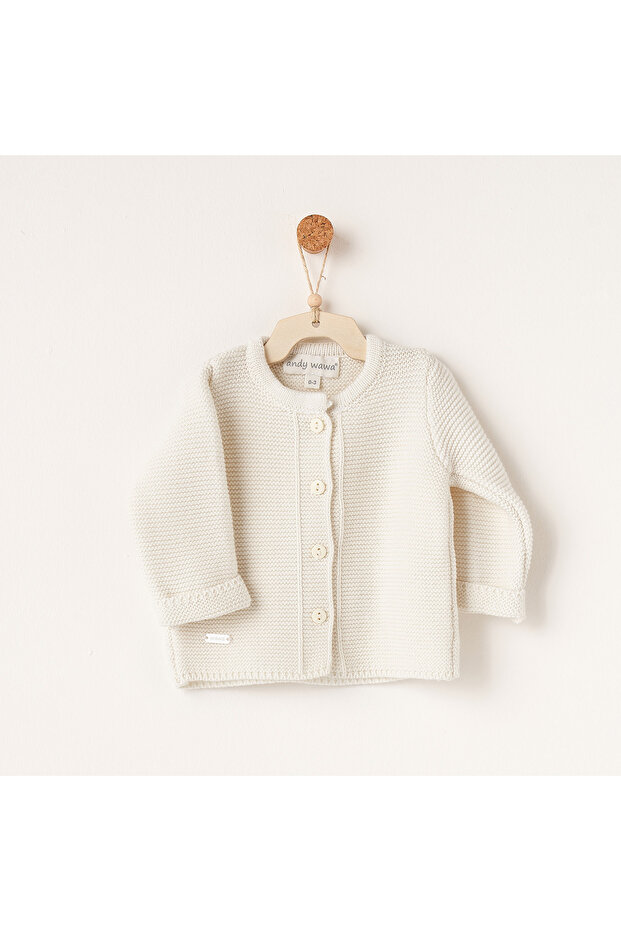BEBEK TRİKO CEKET JACKET KNITWEAR BASIC - 1
